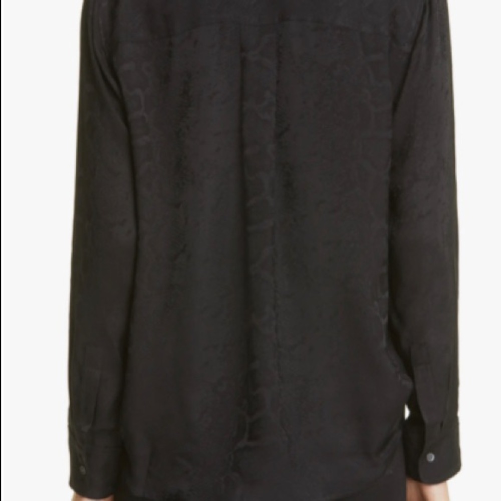 Rails Hillary Snake Jacquard Wrap Front Long Sleeve Blouse - Picture 3 of 11